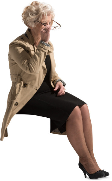 Sitting woman image