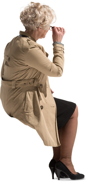 Sitting woman image