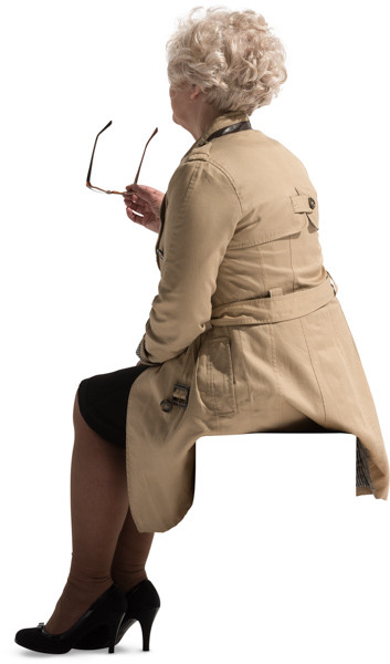 Sitting woman image