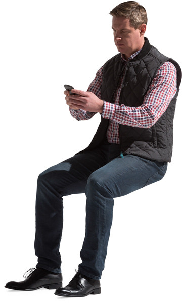 Sitting man image
