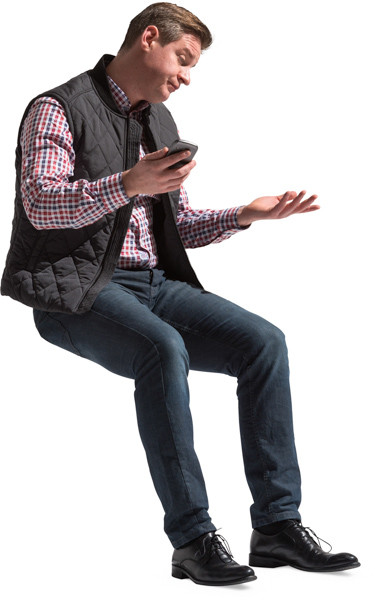 Sitting man image