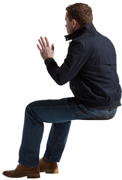 Sitting man image