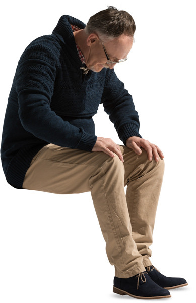 Sitting man image