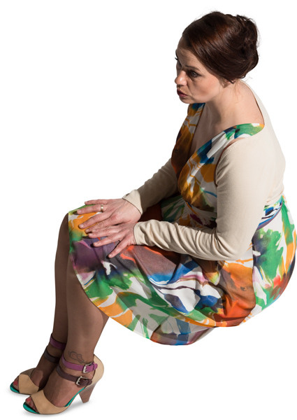 Sitting woman image