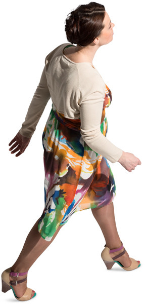 Walking woman image