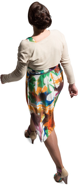 Walking woman image