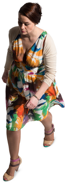 Walking woman image