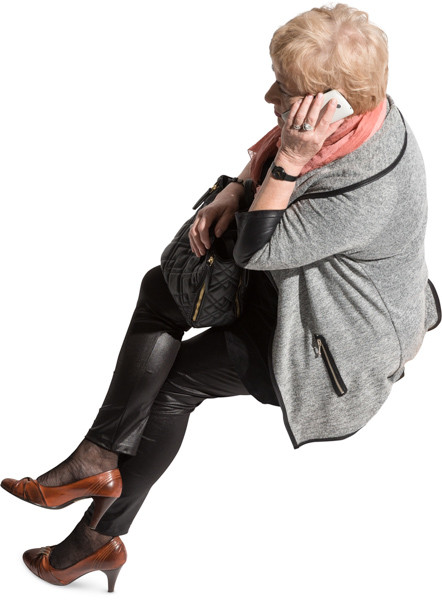 Sitting woman image
