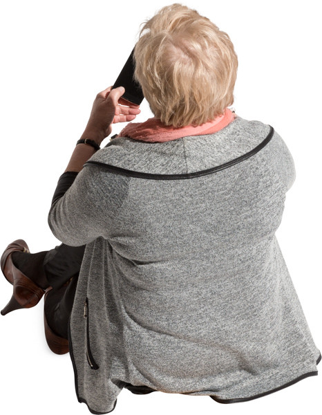 Sitting woman image
