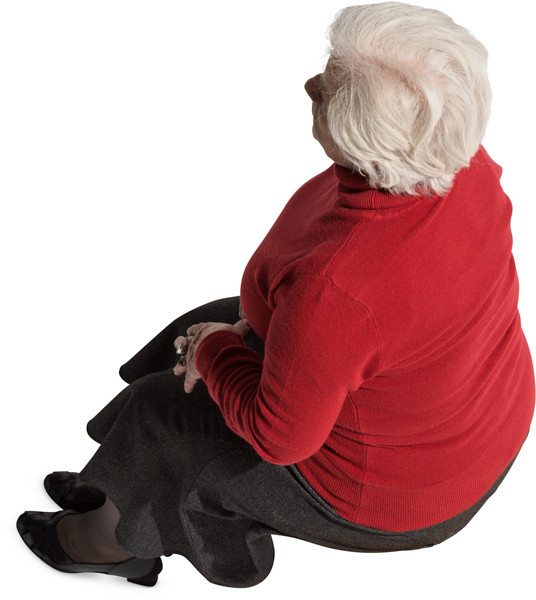 Sitting woman image
