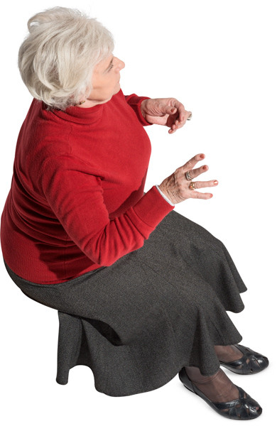Sitting woman image