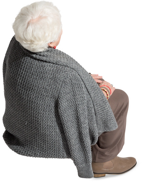 Sitting woman image