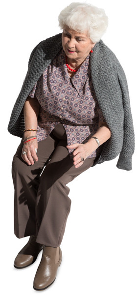 Sitting woman image