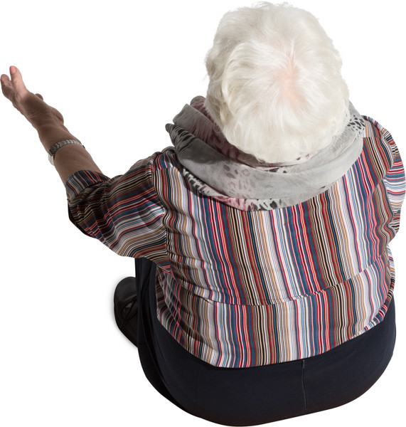 Sitting woman image