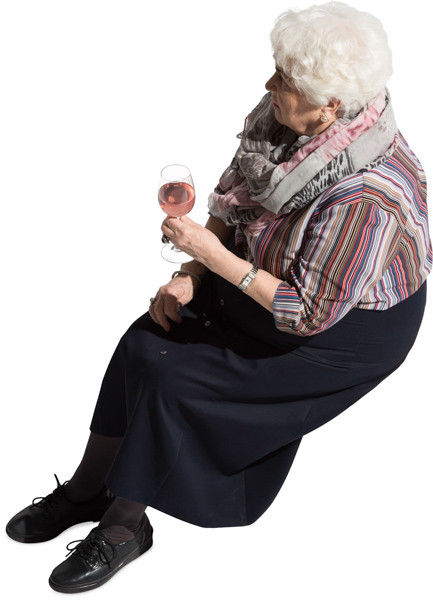 Sitting woman image