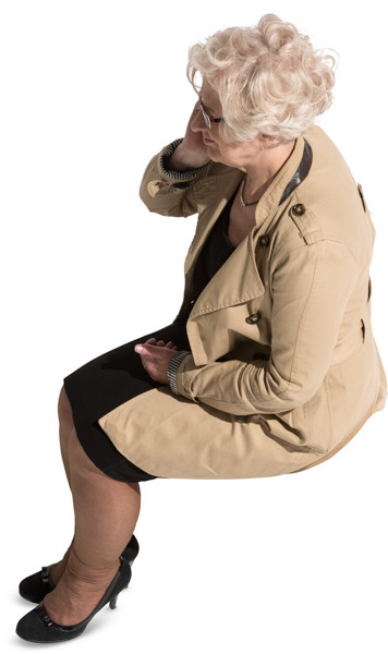 Sitting woman image
