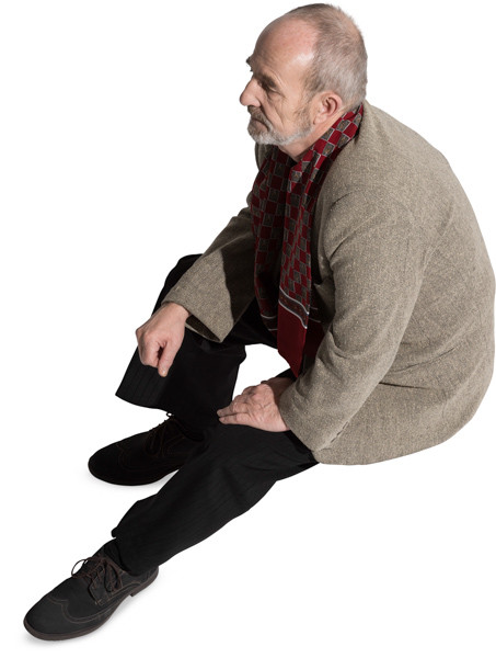 Sitting man image