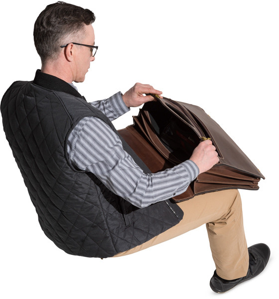 Sitting man image