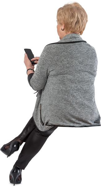 Sitting woman image