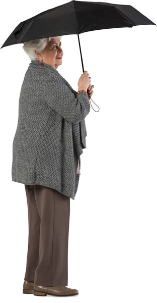 Standing woman with umbrella image