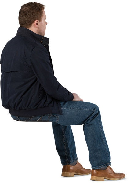 Sitting man image