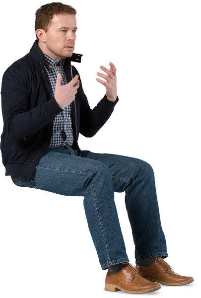 Sitting man image