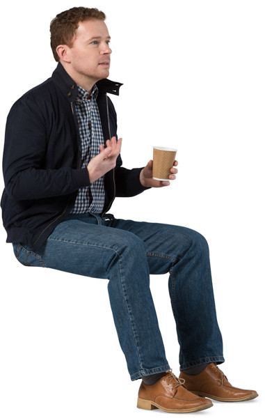 Sitting man image