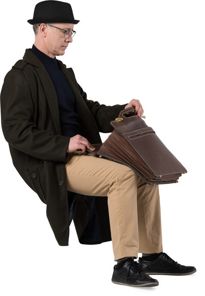 Sitting man image