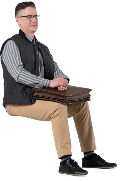 Sitting man image