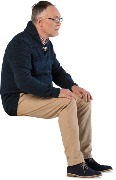 Sitting man image
