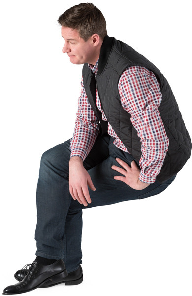 Sitting man image