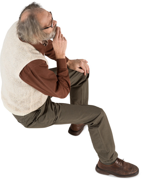 Sitting man image