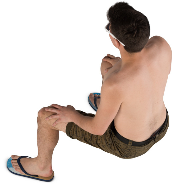 Sitting boy image