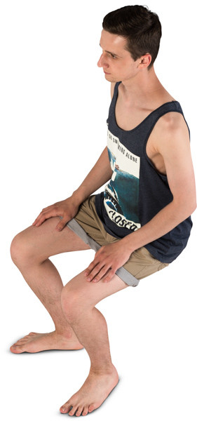 Sitting boy image
