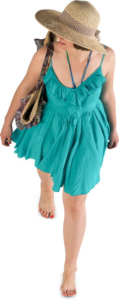 Walking girl image