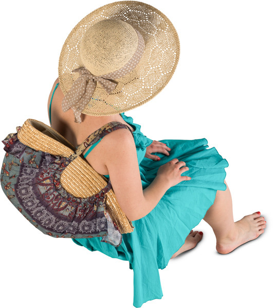 Sitting girl image