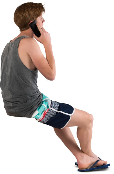 Sitting boy image