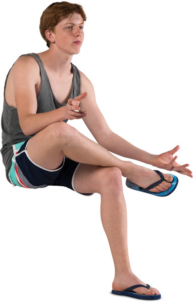 Sitting boy image