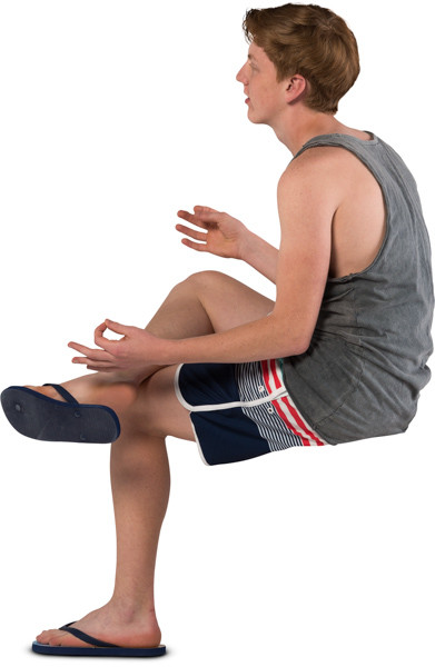 Sitting boy image