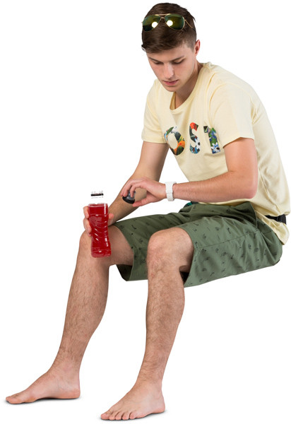 Sitting boy image