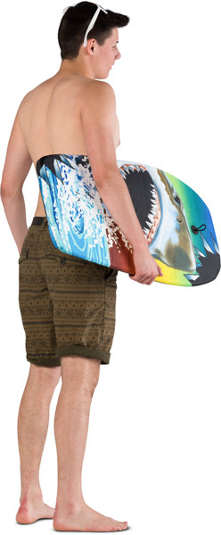 Standing boy with surfboard image