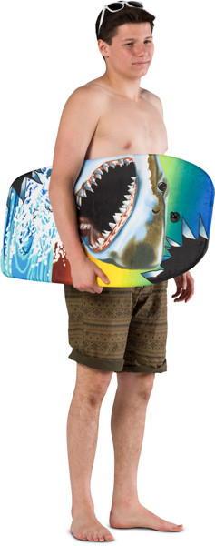 Standing boy with surfboard image