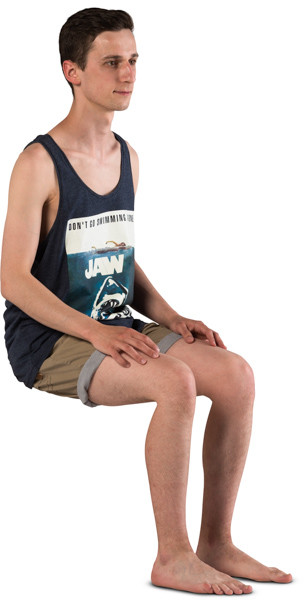 Sitting boy image