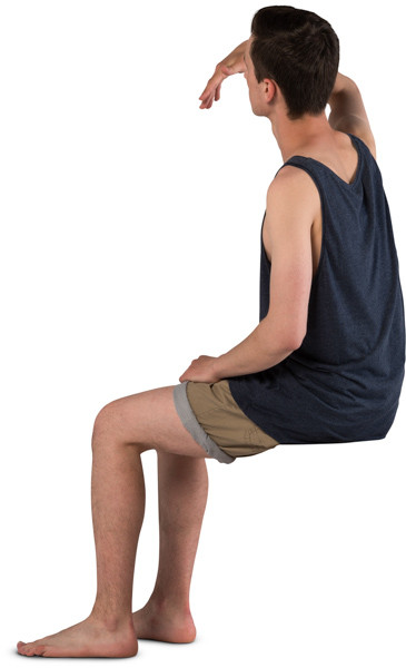 Sitting boy image