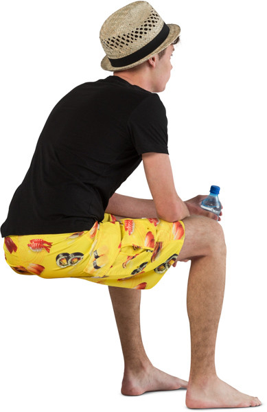 Sitting boy image