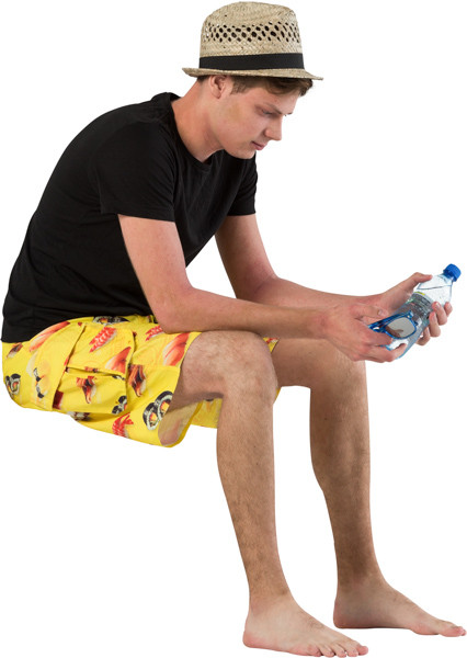 Sitting boy image