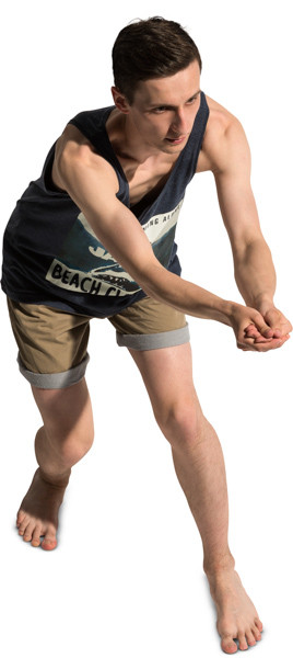 Boy playing volleyball image
