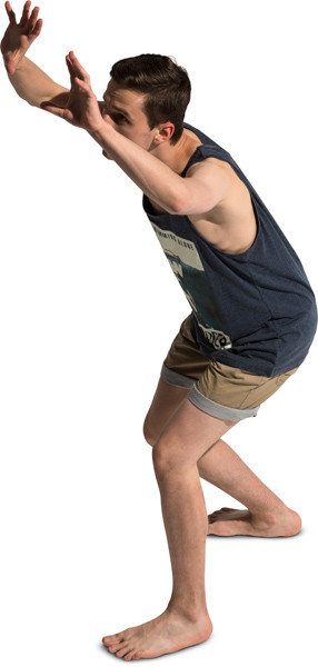 Boy playing volleyball image