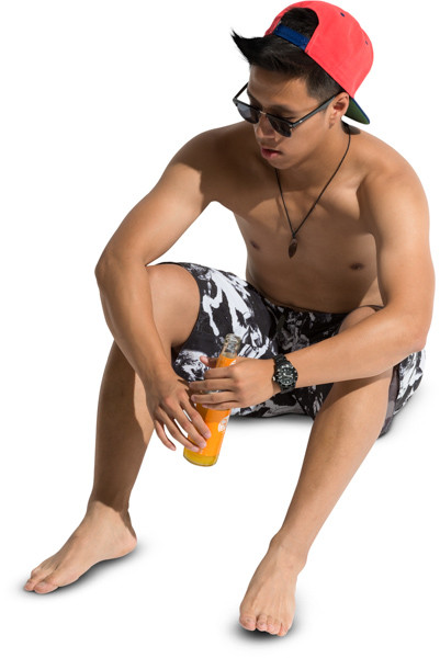 Sitting boy image