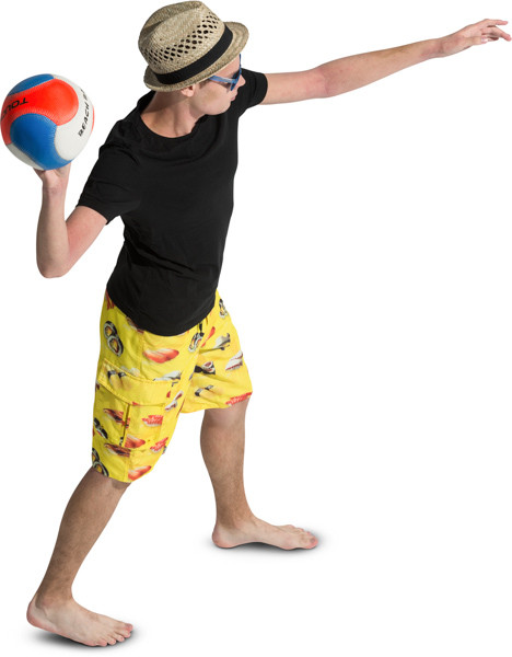 Boy throw a ball image